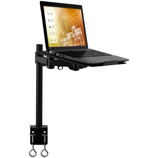 Mount-it Single Desk-mount Stand with Adjustable Extension Arms and Clamp