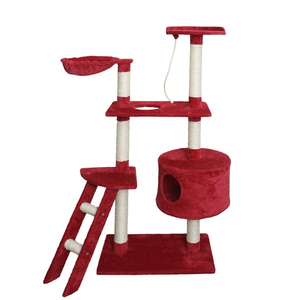 Oxgord Red / White 58-inch Cat Tree