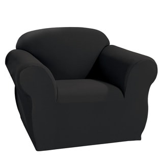 Sure Fit Ebony Stretch Honeycomb Chair Slipcover-Image