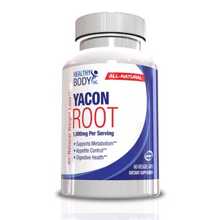 Healthy Body Yacon Root 1000mg All-Natural Metabolism Game-changer (60 Capsules)-Image