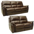 review detail Porter Brown Italian Leather Reclining Sofa and Loveseat