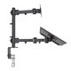 Mount-It! Single Laptop Notebook Desk Mount/Stand with Fully Adjustable Extension Arms and Clamp (Laptop + Monitor)