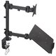 Mount-It! Single Laptop Notebook Desk Mount/Stand with Fully Adjustable Extension Arms and Clamp (Laptop + Monitor)