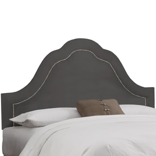 Find Cheap Price Made to Order High Arch Charcoal Headboard with Nails