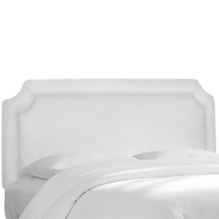 Low Price Made to Order Notched Border White Headboard