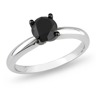 Black diamond engagement rings liori