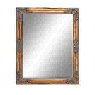 Online Specials Beveled Mirror with Dull Gold Polish and Weathered Accent