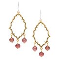 Mila Antiqued Brass Chocolate Pearl Dangle Earrings