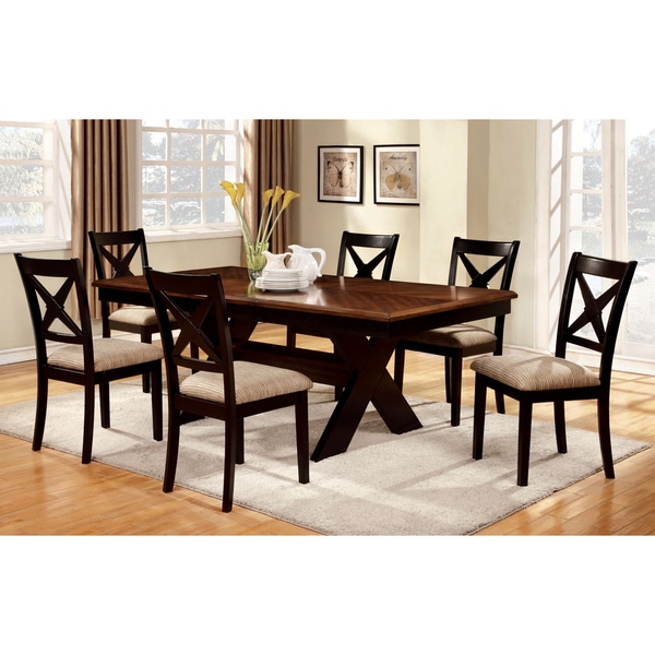 Furniture of America Berthetta 7Piece Dining Set with Leaf  16328804 