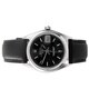 Pre-owned Rolex Men's 1500 Date Black Leather and Stainless Steel Watch