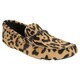 Robert Cavalli Men's Leopard Print Leather Slip-on Moccasin Loafers