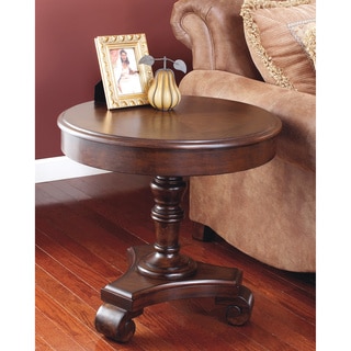See Reviews Signature Designs by Ashley 'Brookfield' Dark Rustic Round End Table