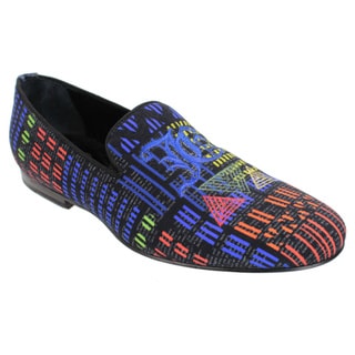 For sale John Galliano Men's Multicolored Canvas Slip-on Loafers