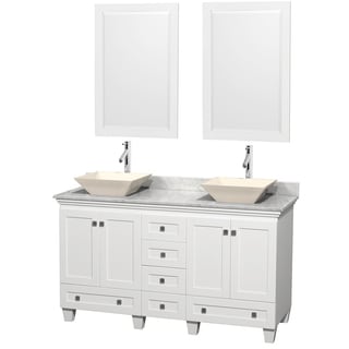 Low Price Wyndham Collection Acclaim 60-inch Double White Vanity