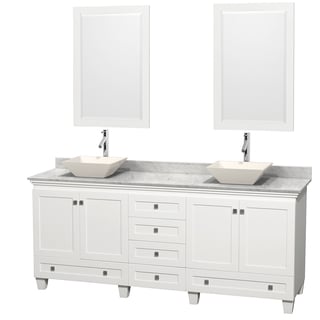 Best Shopping Wyndham Collection Acclaim White 80-inch Double Vanity