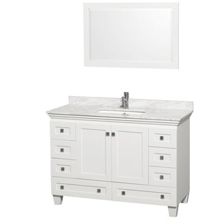 See Reviews Wyndham Collection Acclaim 48-inch Single White Vanity