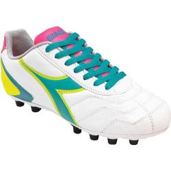 Women's Diadora Capitano LT MD PU W White/Teal/Yellow/Pink-Image