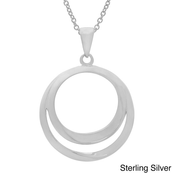 Sterling-Silver-Sterling-Silver-High-Polish-Double-Ring-Pendant ... Sterling-Silver-Sterling-Silver-High-Polish-Double-Ring-Pendant ...