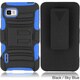 INSTEN Kickstand Holster Rugged Dual Hybrid Phone Case Cover for LG Optimus F3 All Carriers