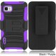 INSTEN Kickstand Holster Rugged Dual Hybrid Phone Case Cover for LG Optimus F3 All Carriers