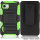 INSTEN Kickstand Holster Rugged Dual Hybrid Phone Case Cover for LG Optimus F3 All Carriers