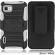 INSTEN Kickstand Holster Rugged Dual Hybrid Phone Case Cover for LG Optimus F3 All Carriers