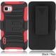INSTEN Kickstand Holster Rugged Dual Hybrid Phone Case Cover for LG Optimus F3 All Carriers