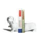 Dachshund Dog Bookend Set - White