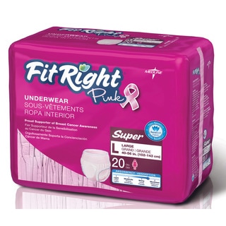 Medline FitRight Women's Pink Protective Underwear-Image