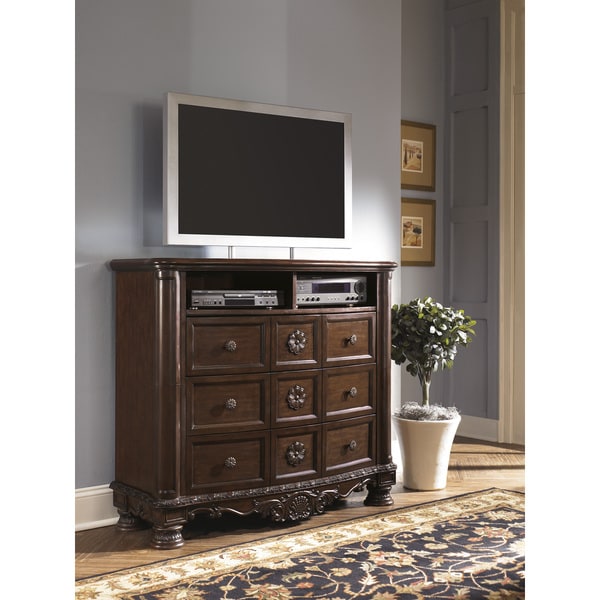 Signature Designs by Ashley 'North Shore' Dark Brown Media Chest
