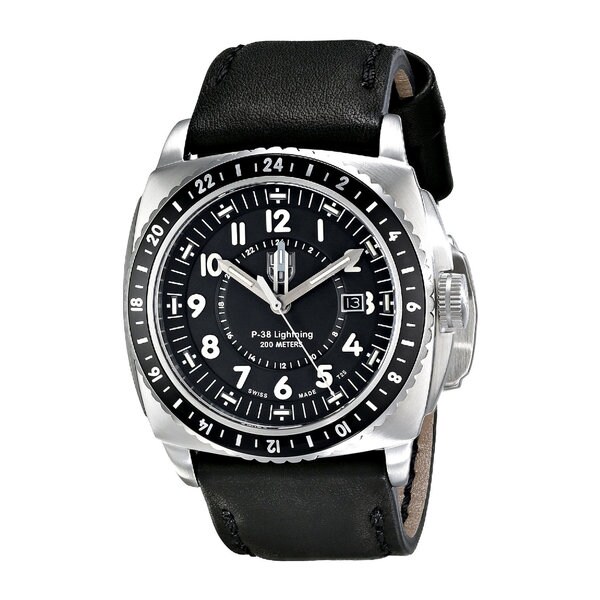Luminox Men's 9421 P-38 Lighting Leather Watch