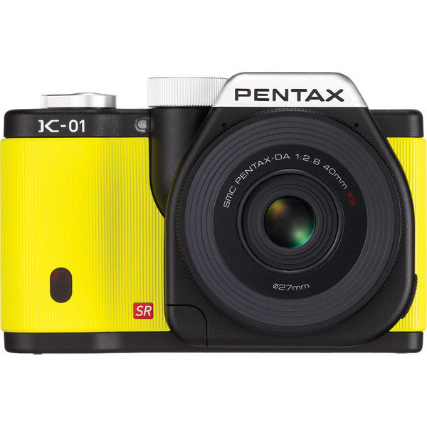 Pentax K-01 Yellow Digital Camera Body with 40mm Lens