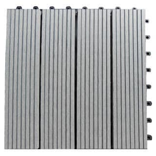 Buy Online Century Outdoor Living 12-inch Square Composite Concrete Grey Interlocking Deck Tiles (Box of 10)