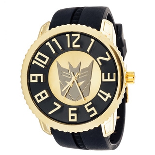 Transformers Decepticon Sporty Fashion Jumbo Goldtone Watch