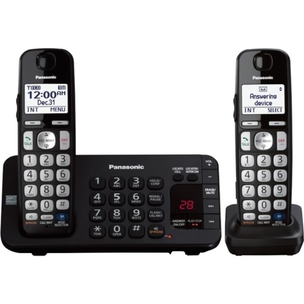 Panasonic KX-TGE242B DECT 6.0 1.90 GHz Cordless Phone - Black
