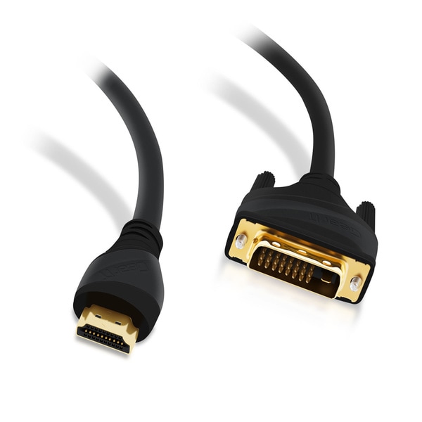 GearIT High-speed HDMI-to-DVI Black Adapter Cable