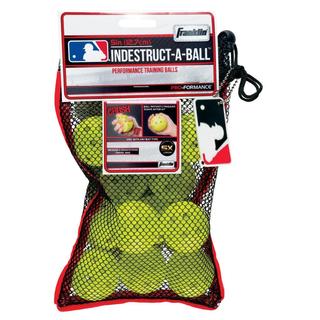 Franklin Sports MLB 5-inch Optic Yellow Indestruct-A-Balls Micro Baseballs-Image