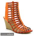 Mark & Maddux Women's 'Elisha-08' Caged Gladiator Cut-out Wedge