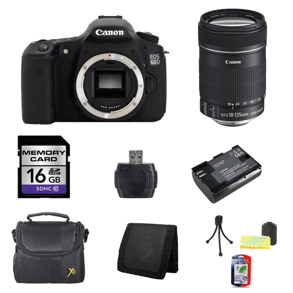 Canon EOS 60D DSLR Camera Body with EF-S 18-135mm f/3.5-5.6 IS Lens 16GB Bundle