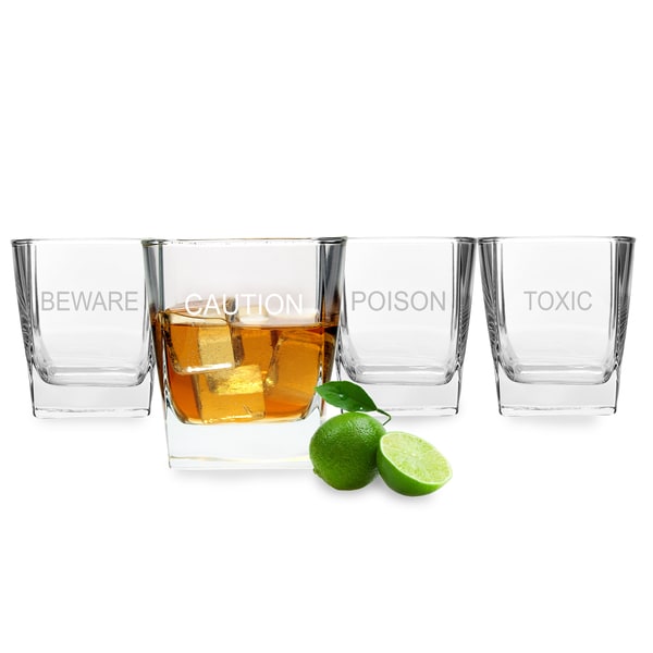 Halloween What's Your Poison Rocks Glasses (Set of 4)