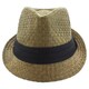 Faddism Men's Woven Fashion Fedora Hat