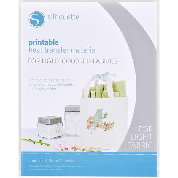 Silhouette Printable Heat Transfer Material For Light Or Dark Fabrics 
