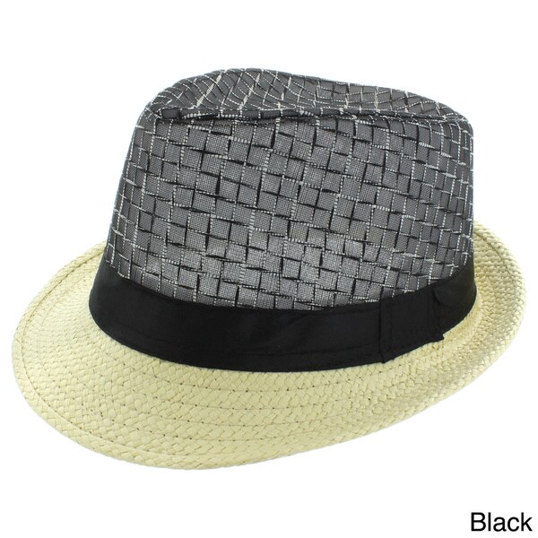 Faddism Men's Two-tone Fashion Fedora Hat