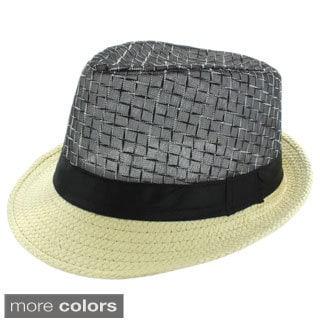 Faddism Men's Two-tone Fashion Fedora Hat-Image