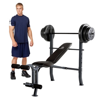 Marcy Diamond Midwidth Bench with 100-pound Weight Set-Image