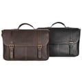 Heritage Colombian Leather 16-inch Dual Compartment Flapover Laptop Briefcase