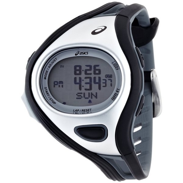 Asics Men's Challenge CQAR0301 Silvertone Polyurethane Quartz Watch with Digital Dial