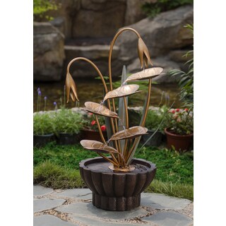Great Prices Dropping Metal Leaves Water Fountain