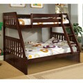 Furniture of America Perthe Mission Style Twin over Full Bunk Bed