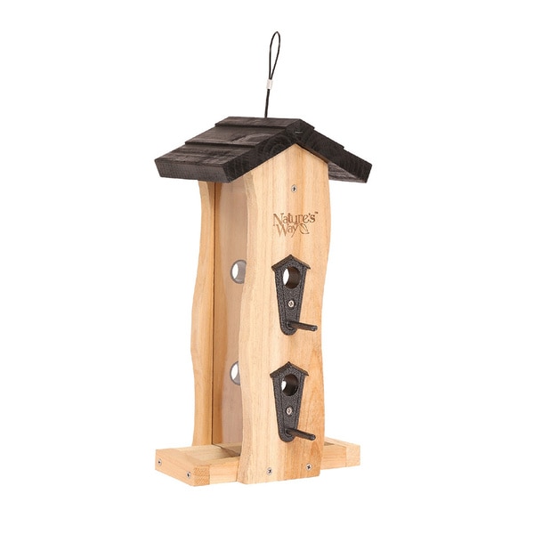 Nature's Way Advanced Bird Products CWF5 Cedar Vertical Wave Wild Bird Feeder